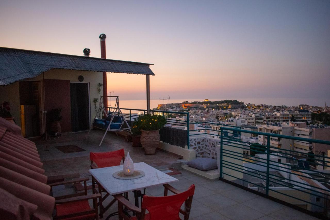 Rooftop With Sea View In Central Rethymno Exteriör bild